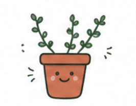 The Thyme sprig mascot